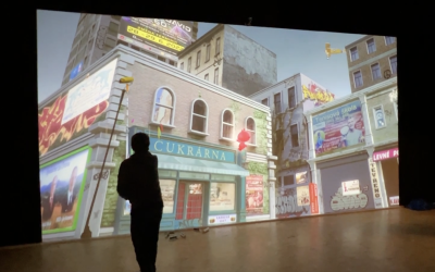 Initi Playground interaktív fal Visual Smog játék